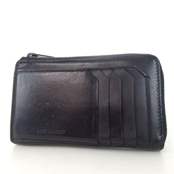 Authentic SAINT LAURENT coin Wallets leather [Used] - Picture 2 of 6
